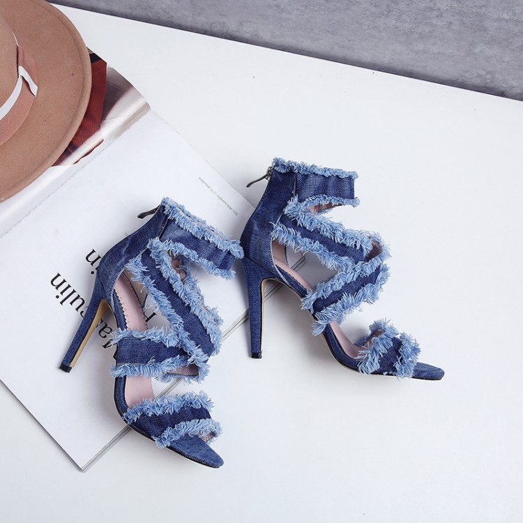 blue-denim-high-heel-sandal-boots-with-t-strap-and-zipper_3 Blue Denim High Heel Sandal Boots with T-Strap and Zipper