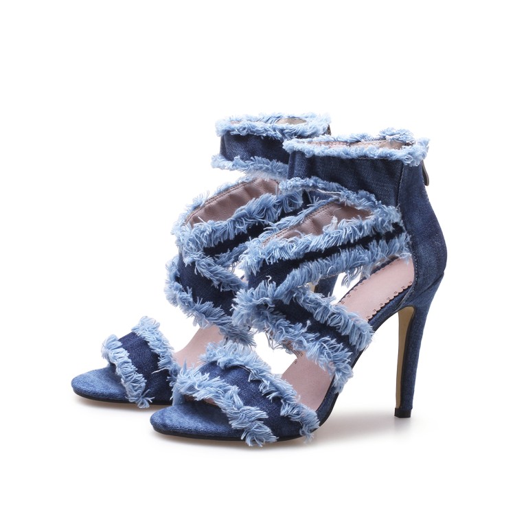 blue-denim-high-heel-sandal-boots-with-t-strap-and-zipper_4 Blue Denim High Heel Sandal Boots with T-Strap and Zipper