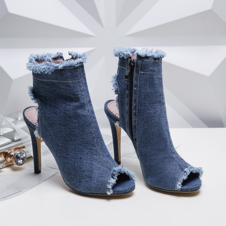 blue-denim-peep-toe-sandal-boots-with-hollow-out-design_2 Blue Denim Peep-Toe Sandal Boots with Hollow Out Design