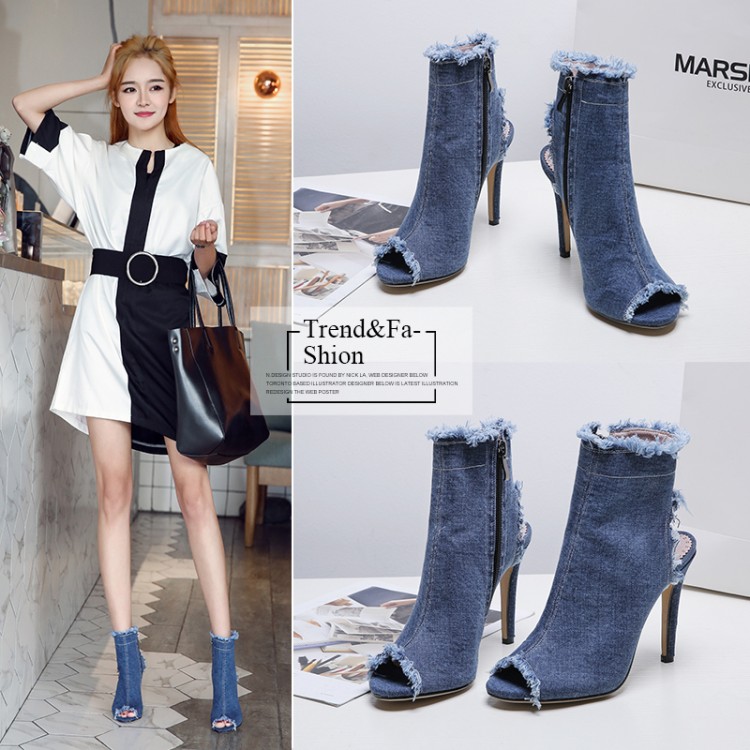 blue-denim-peep-toe-sandal-boots-with-hollow-out-design_3 Blue Denim Peep-Toe Sandal Boots with Hollow Out Design