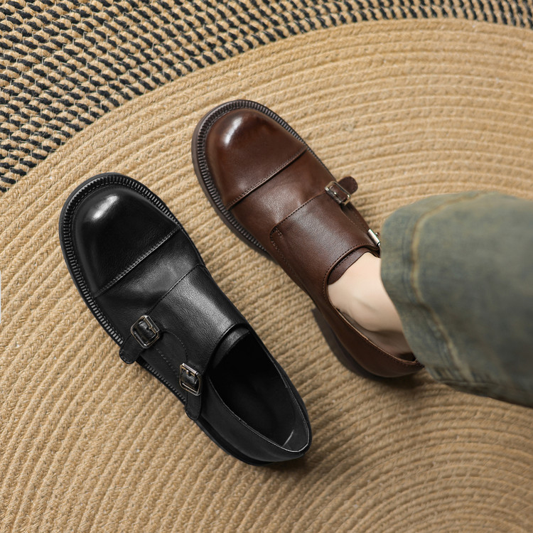 fashion-flat-shoes-low-chunky-heel-round-toe-spring-2025_3 Fashion Flat Shoes Low Chunky Heel Round Toe Spring 2025