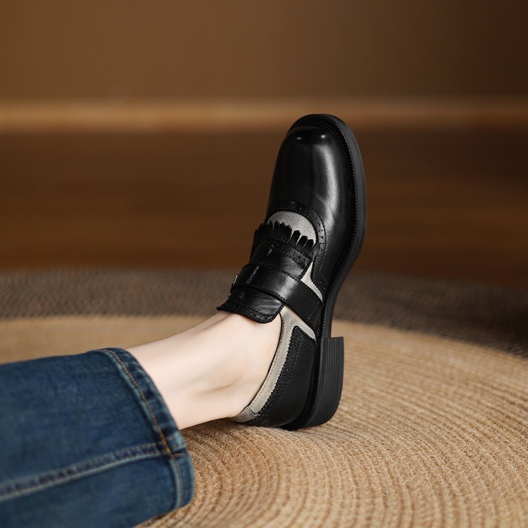 womens-fashion-flat-shoes-low-chunky-heel-round-toe_3 Women's Fashion Flat Shoes Low Chunky Heel Round Toe