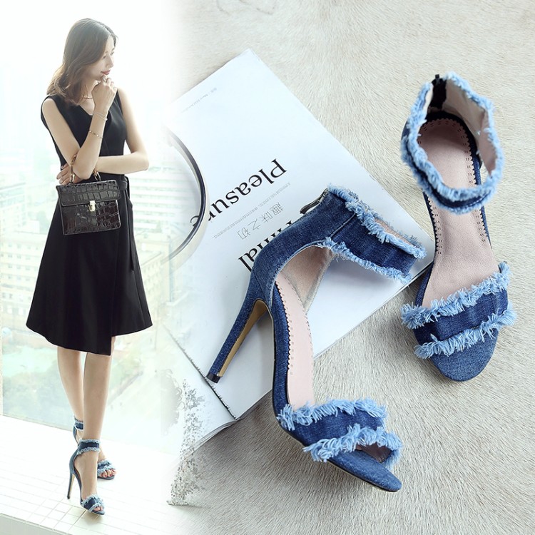 womens-high-heel-denim-sandals-with-t-strap-and-zipper-closure_1 Women's High Heel Denim Sandals with T-Strap and Zipper Closure