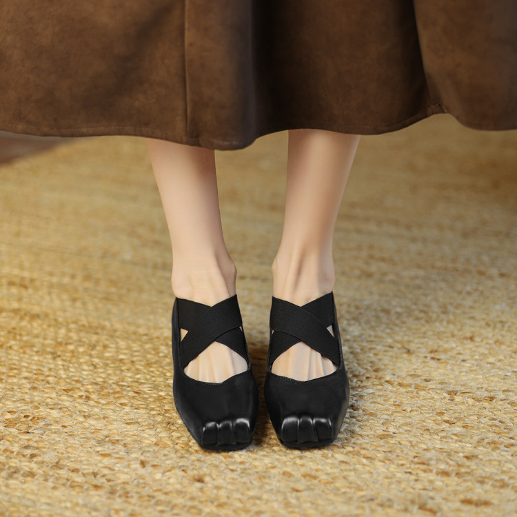 womens-high-heel-round-toe-chunky-heel-pumps-2025-spring Women's High Heel Round Toe Chunky Heel Pumps 2025 Spring