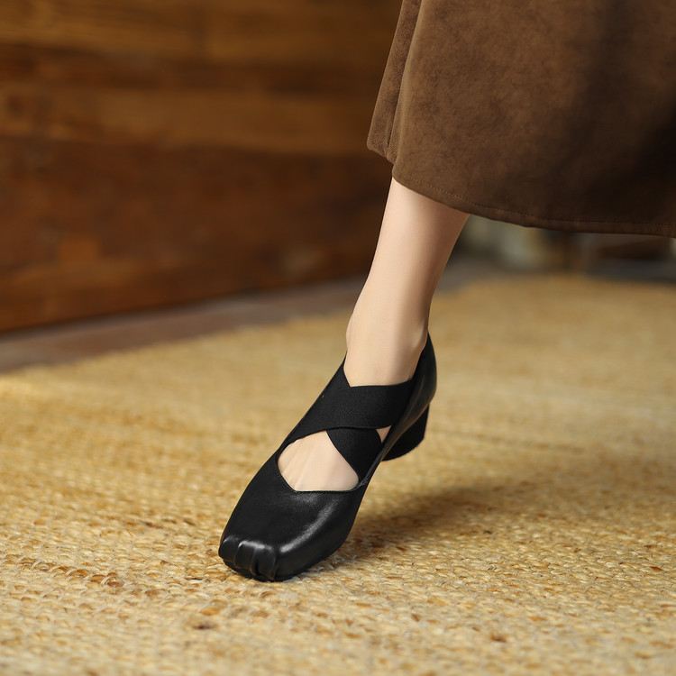 womens-high-heel-round-toe-chunky-heel-pumps-2025-spring_4 Women's High Heel Round Toe Chunky Heel Pumps 2025 Spring