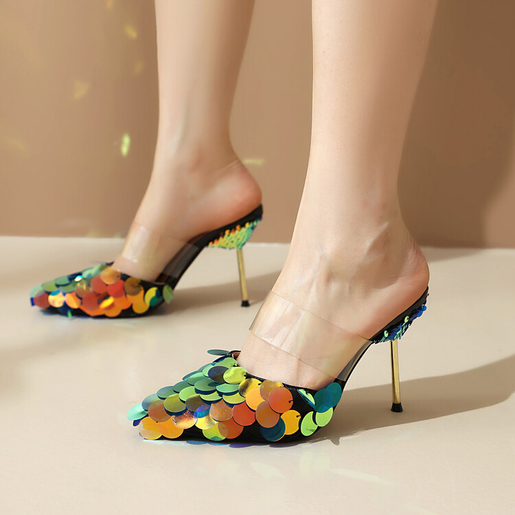womens-pointed-toe-high-heel-slippers-with-sequin-embroidery Women's Pointed Toe High Heel Slippers with Sequin Embroidery