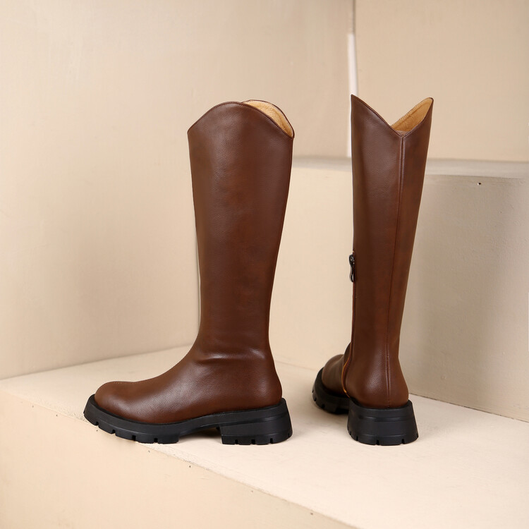 Women's Side Zip Ankle Boots with Faux Fur Lining