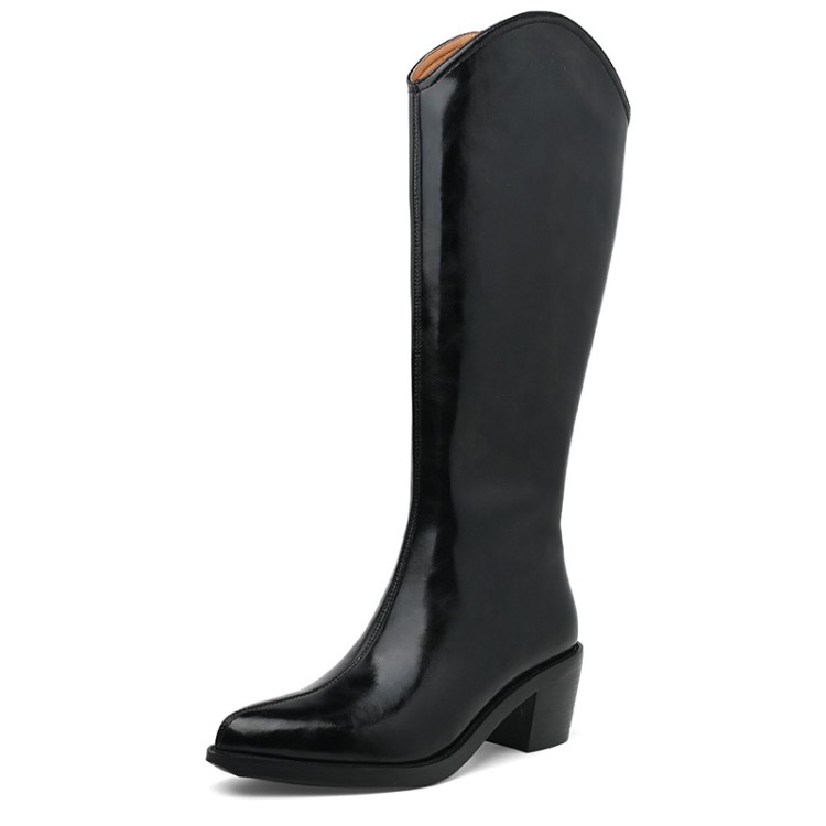 womens-western-mid-calf-boots-with-chunky-heel-and-side-zipper_4 Women's Western Mid-Calf Boots with Chunky Heel and Side Zipper